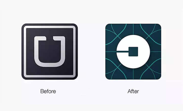 Dialog Uber Rebrand Before After