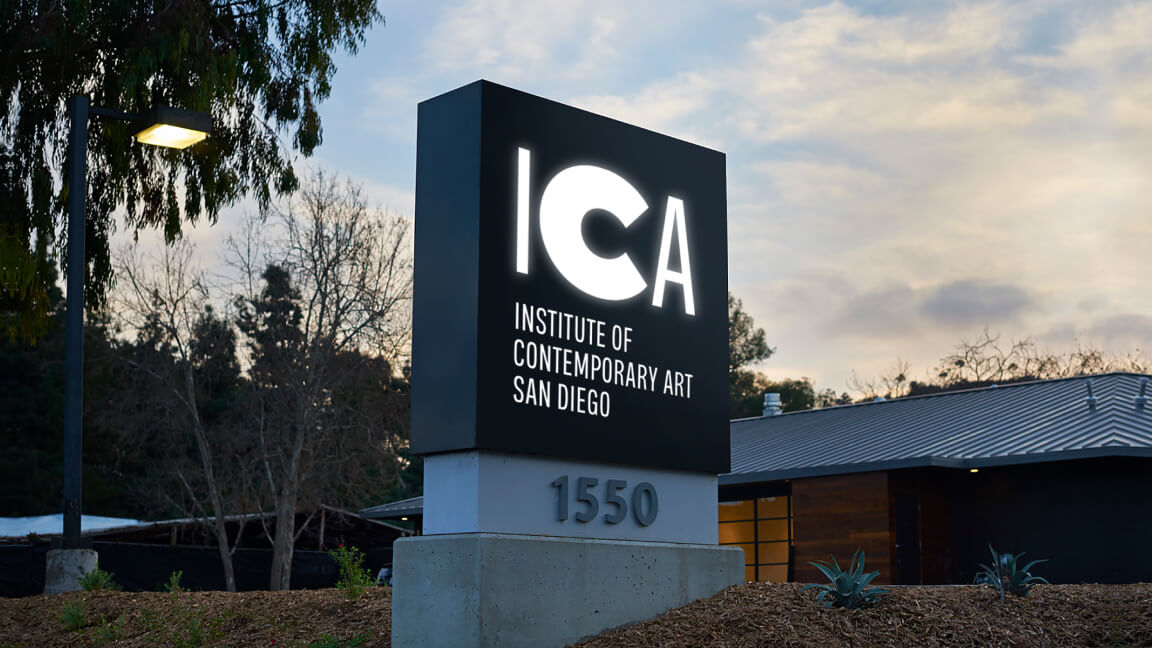 Signage for cultural institute, ICA San Diego