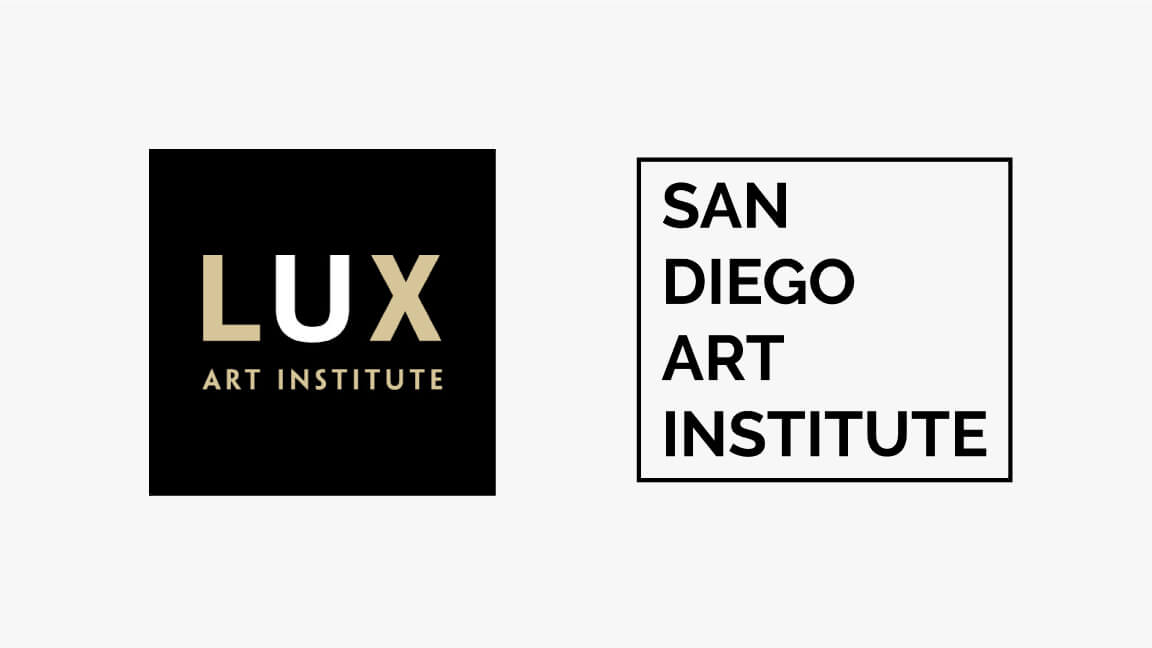Merging Logos Lux Art Institute And San Diego Art Institute