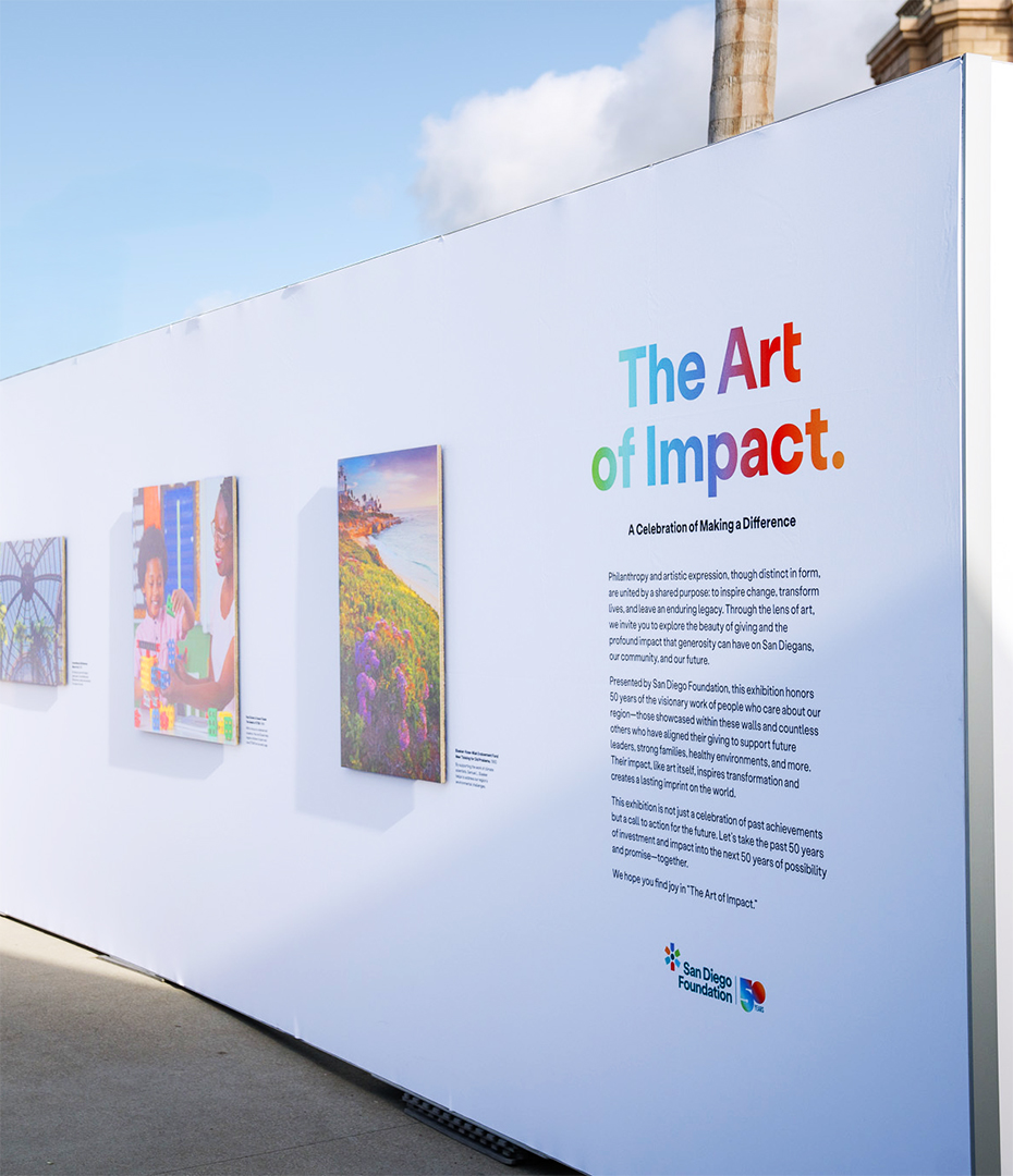 San Diego Foundation Miresball Art Of Impact Gallery Wall